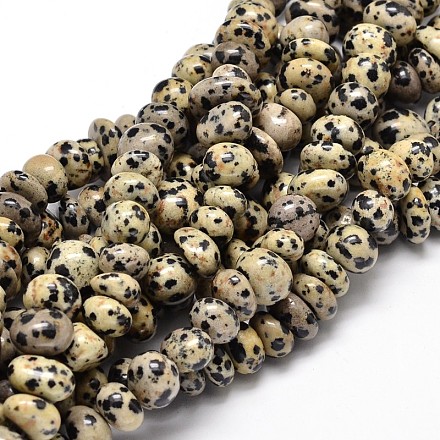 Dalmatien naturelle brins pépites de jaspe de pierres précieuses perles G-J337-31-1