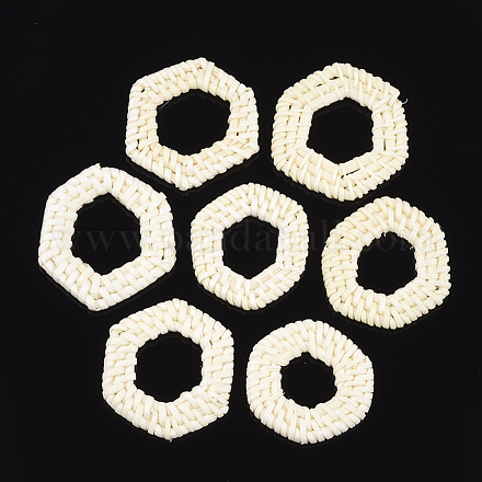 Reed caña hecha a mano / anillos de unión de ratán tejidos WOVE-T006-127A-1