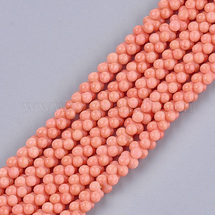Chapelets de perles en corail synthétique CORA-T009-13C-1