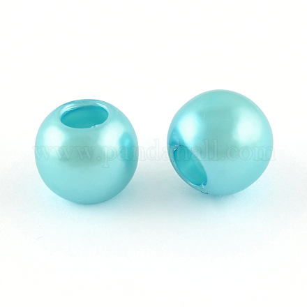 Perles européennes en plastique ABS d'imitation perle X-MACR-R530-12mm-A33-1