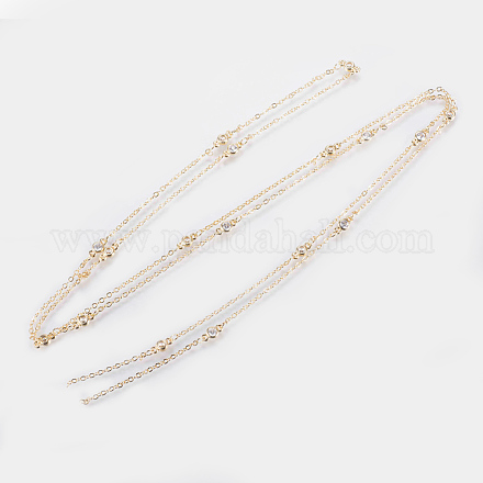Handgefertigte Perlenketten aus Messing KK-G338-18G-1