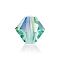 Preciosa® Crystal Beads, Czech Crystal, Bicone(451 69 302 Rondelle), 50005 200 Caribbean Sea AB, 5mm, Hole: 1mm