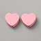 Wood Beads, Heart, Pink, 20x19x6mm, Hole: 2.8mm