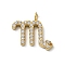 Ion Plating(IP) 304 Stainless Steel Micro Pave Cubic Zirconia Charms, Constellation, Scorpio, 13.5x14.5x2mm, Hole: 1.8mm
