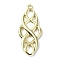 Rack Plating Alloy Pendants, Oval, Golden, 39x16x3mm, Hole: 2.2mm