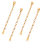 UNICRAFTALE 8pcs about 68mm Hypoallergenic Metal Chain Extension, with Lobster Claw Clasps and Teardrop Charms, Golden Stainless Steel Chain Extension Tails for Jewelry Making Supplies