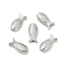 304 Stainless Steel Beads, Fish, Stainless Steel Color, 4.5x9x2.5mm, Hole: 1mm