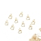 Heart Alloy Lobster Claw Clasps, Real 14K Gold Plated, 12mm