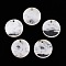 Opaque Resin Pendants, Round, White, 18.5x3.5mm, Hole: 2mm