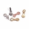 Brass European Dangle Charms, with Clear Cubic Zirconia, Large Hole Pendants, Ladybird/Ladybug, Mixed Color, 20.5mm, Hole: 4.5mm, Ladybird: 12.5x7.5x0.5mm