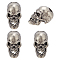 4Pcs Brass Beads, Skull, Antique Silver, 22.5x13x17.5mm, Hole: 5.5mm