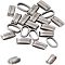 UNICRAFTALE 20pcs Oval Slide Charms 304 Stainless Steel Slide Charms Oval Pendant Charm 4.5x10mm Large Hole Leather Cord Slider Loose Beads for Bracelets Necklace Jewelry Making