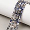 Natural Sodalite Beads Strands, Faceted, Hexagon, 4x4x2~2.5mm, Hole: 0.9mm, about 156pcs/strand, 15.24''(38.7cm)