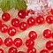 Transparent Acrylic Beads, Round, Dark Red, 16mm, about 220pcs/500g.