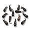 Natural Rhodonite Pendants, with Stainless Steel Snap On Bails, Drop, 28~30x10~12mm, Hole: 6x4mm