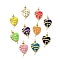 Brass Micro Pave Cubic Zirconia Pendants, with Enamel, Heart with Snake Charms, Lead Free & Cadmium Free, Rack Plating, Long-Lasting Plated, Mixed Color, 28.5x15.5x3mm, Hole: 1.6mm