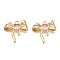 Brass Pave Clear Cubic Zirconia Pendants, Bowknot, Real 18K Gold Plated, 19x19x3.5mm, Hole: 1mm