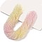 Transparent Painted Glass Beads Strands, Faceted, Rondelle, Colorful, 3.4x2.6mm, Hole: 0.5mm, about 135~140pcs/strand, 32~34cm