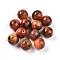 Resin Beads, Round, Two Tone, Sandy Brown, 12mm, Hole: 2mm