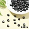 Opaque Acrylic Horizontal Hole Beads, with Enamel, Flat Round, Letter G, 7x4mm, Hole: 1.5mm