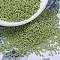 MIYUKI Round Rocailles Beads, Japanese Seed Beads, 11/0, (RR439) Opaque Chartreuse Luster, 2x1.3mm, Hole: 0.8mm, about 1111pcs/10g