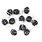 Handmade Lampwork Beads, Fish, Black, 19~19.5x12x8.5mm, Hole: 1.2~1.8mm