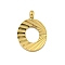 Ion Plating(IP) 304 Stainless Steel Charms, Handmade Engrave Figure, Full Polished, Golden, Letter O, 13.5x9.5x2mm, Hole: 1.8mm