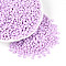 Baking Paint Glass Seed Beads, Faceted Heart, Plum, 3.5x4.5x4.5mm, Hole: 1mm, about 7620pcs/pound