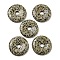 Natural Dalmatian Jasper Pendants, Donut/Pi Disc Charms, 50x6.5~7.5mm, Hole: 10mm