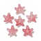Opaque Acrylic Beads, Starfish, with Gold Powder, Crimson, 18x19x9mm, Hole: 1.6mm, about 375pcs/500g