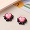 Pink Opaque Resin Cabochons, Bowknot, 25x20mm