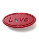 Ovale Haarspangen aus Alligatorharz mit Wort „Love“. PHAR-D015-01D-1