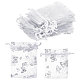 CRASPIRE 100PCS Organza Bags Small Gift Bag Butterfly Wedding Party Favor Bags Jewelry Drawstring Pouches 2 Sizes White Candy Mesh Bags for Party OP-CP0001-01B-1