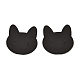 猫の形をしたペーパーイヤリングディスプレイカード100個。  ブラック  3.5x3.5x0.03cm  穴：2mm EDIS-M004-01C-1