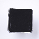 樹脂カボション  模造キャットアイ  四角をウェーブ  ブラック  12x12x7mm X-RESI-S364-41A-01-2