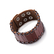 Мужские модные браслеты с кожаным шнуром BJEW-BB15626-4