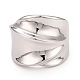 304 texturierter stämmiger Ring aus Edelstahl für Männer und Frauen RJEW-B040-22P-2