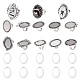 Kit para hacer anillos de dedo de cúpula en blanco diy de sunnyclue DIY-SC0022-19-2
