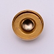 ステンレス鋼の半円形のリベット  鉄ネジ付き  プラスチックと真鍮のリング  ゴールドカラー  25.5x12.5mm  穴：8.5mm STAS-WH0016-35G-2
