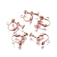 Accessoires de boucle d'oreille clips à vis en laiton plaqué avec pince spirale KK-P169-04RG-1