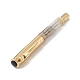Natural Quartz Crystal Brass Pens AJEW-M209-07G-2