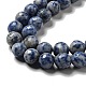 Perles de jaspe tache bleue naturelle G-P476-01D-02-4