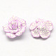 Handmade Polymer Clay 3D Flower with Ring Pattern Beads CLAY-Q203-25mm-M02-2