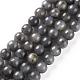 Natural Black Labradorite Beads Strands G-S333-6mm-021B-1