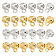 PH PandaHall 24pcs Column Bail Beads, 4 Style Tube Bails Spacer Beads Plating BrassDangle Hanger Tube Bead with Loop Bail Beads Hanger Connector Links for Bracelet Jewelry Making, 1.6~2mm Hole