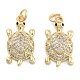Подвески из латуни с прозрачным фианитом KK-U009-12F-G-1