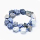 Fili di perle di diaspro macchia blu naturale G-G765-06-2