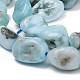 Natural Larimar Beads Strands X-G-L493-37-2