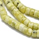 Fil de perles turquoise jaune naturel (jaspe) G-A177-01S-03-3
