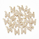 Brass Cubic Zirconia Charms KK-S348-330H-1